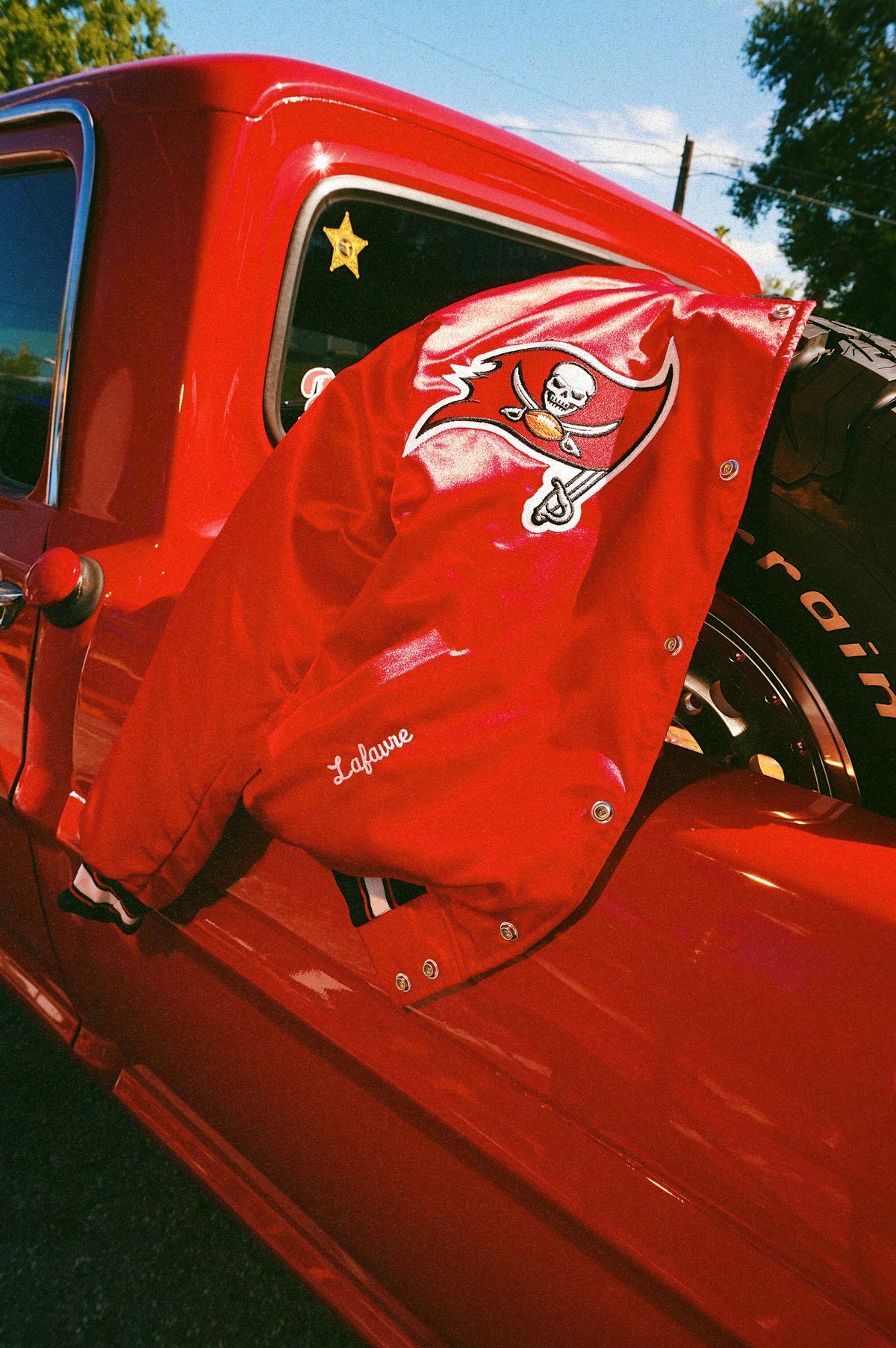 Buccaneers RBTB Red Satin Jacket