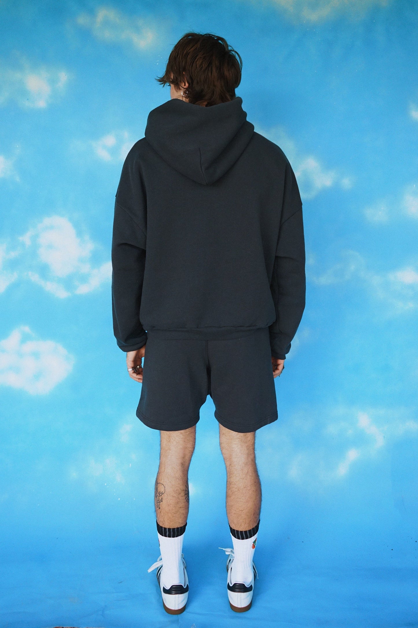 Shadow Black Fleece Shorts