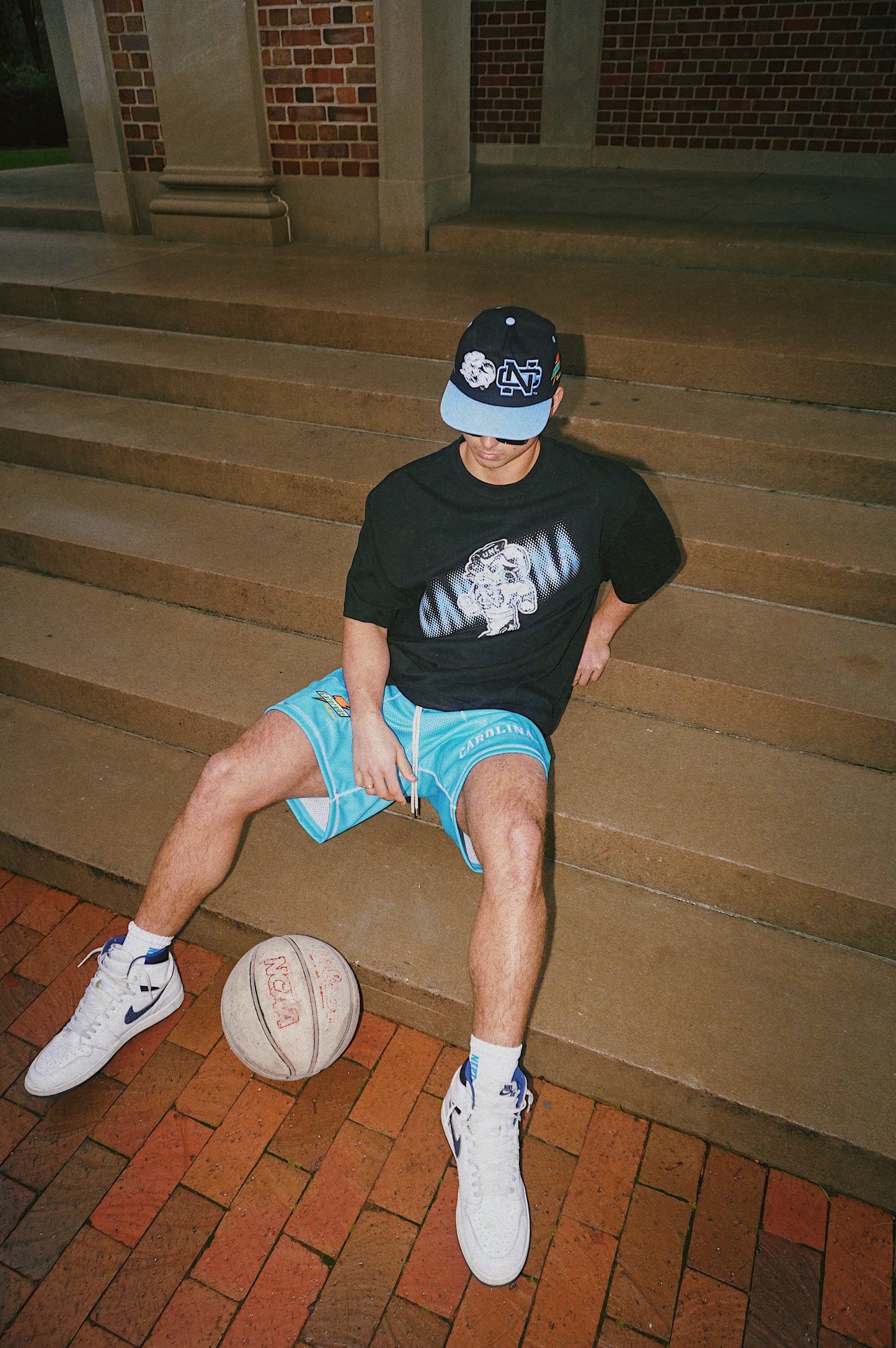 Tar Heels Y2K Black T