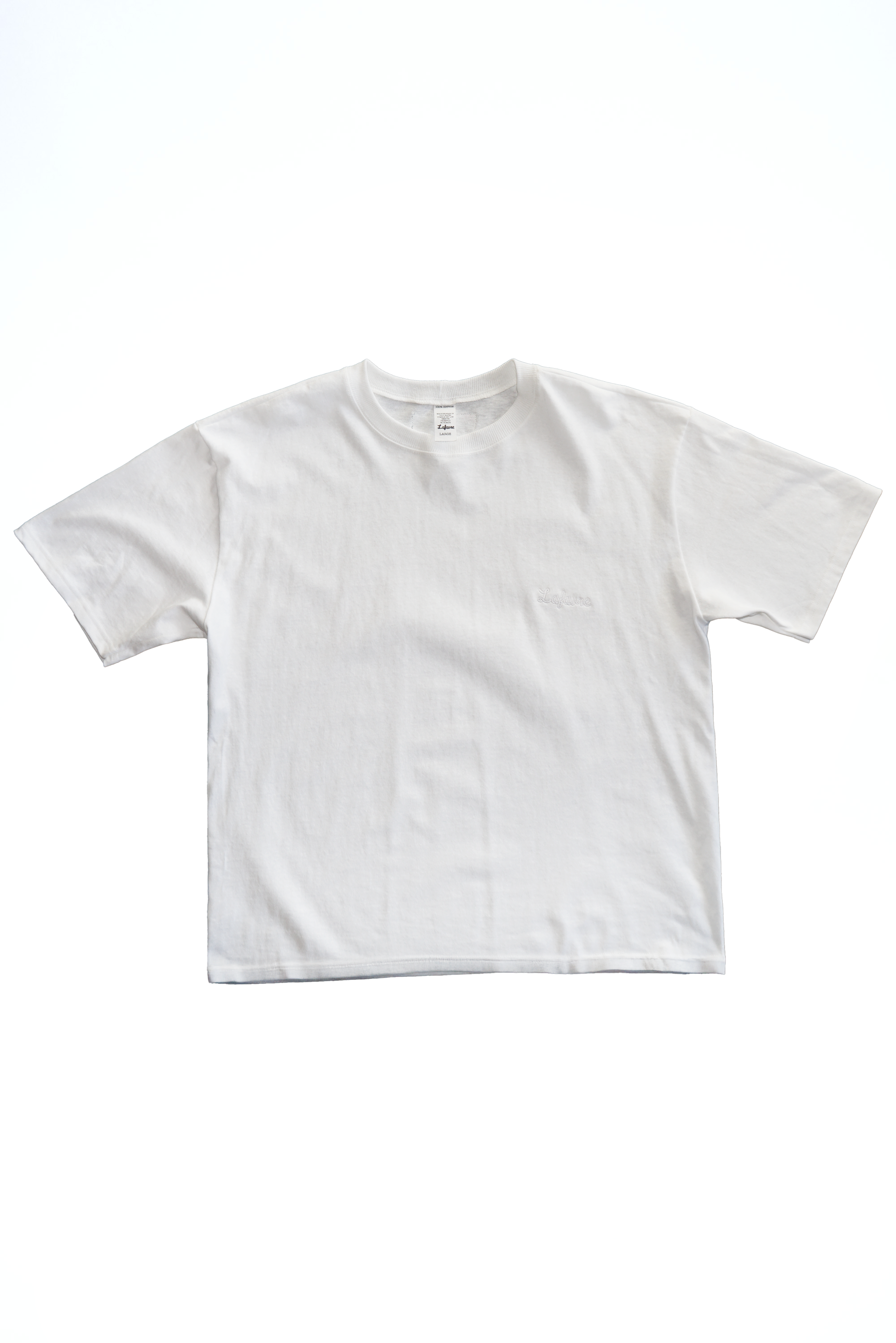 White t-shirt on a white background