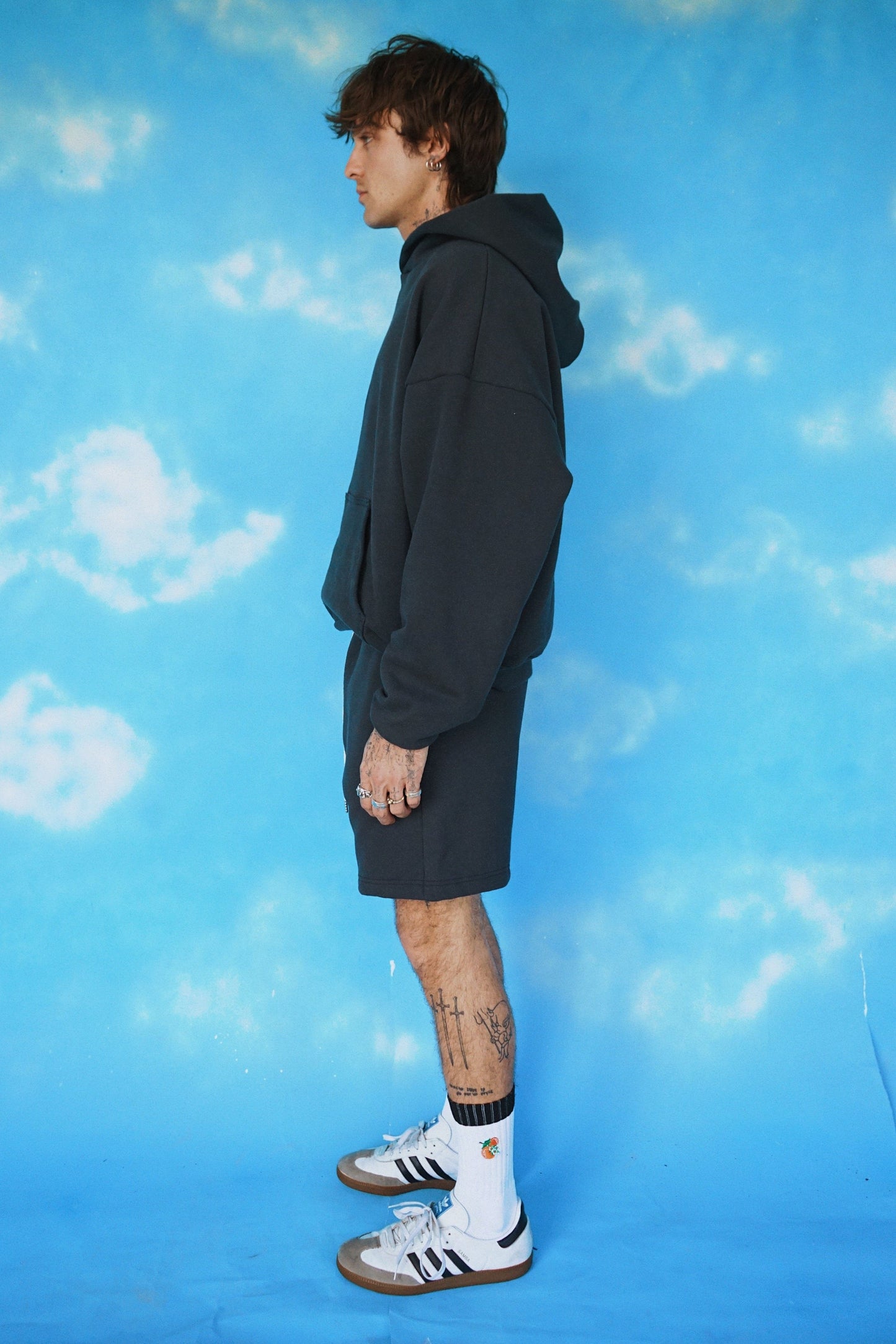 Shadow Black Fleece Shorts