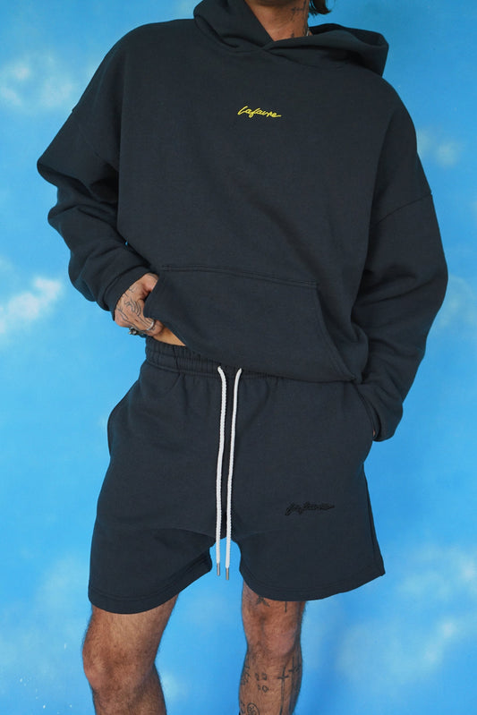 Shadow Black Fleece Shorts