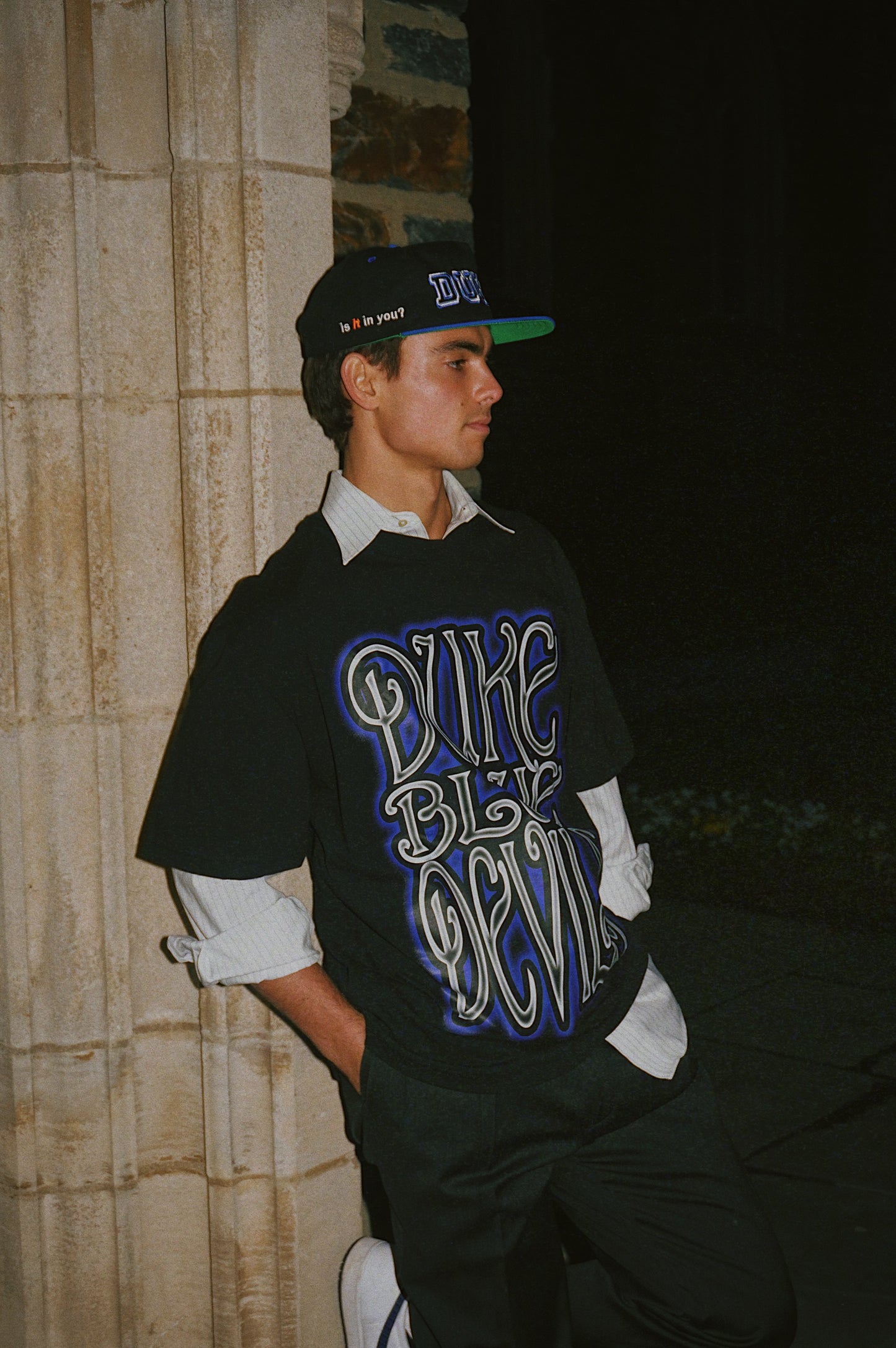 Blue Devils Y2K Black T