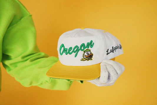 White Oregon Snapback