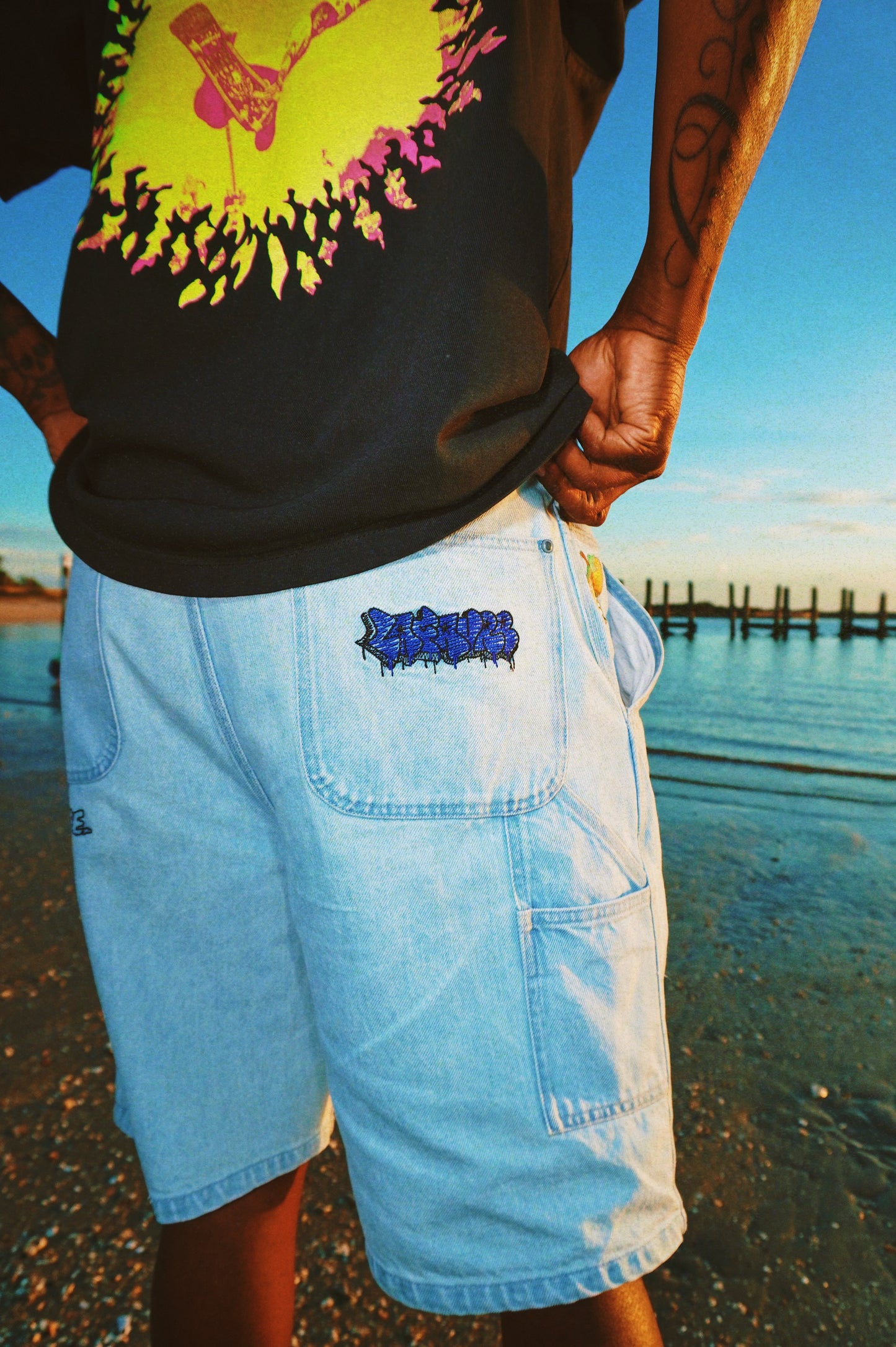 Sunrise Skate Light Wash Jorts
