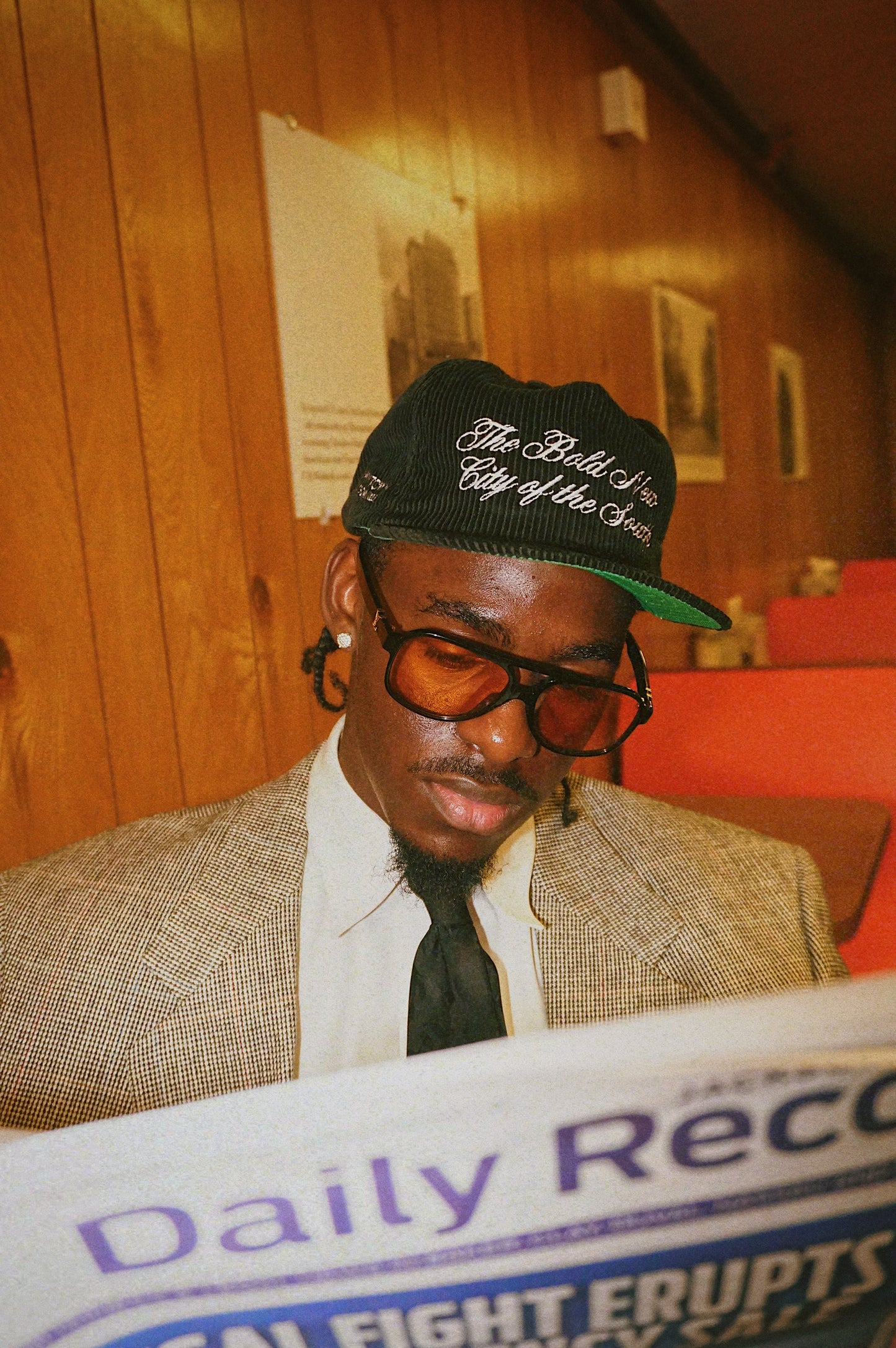 Bold New City Script Black Trucker
