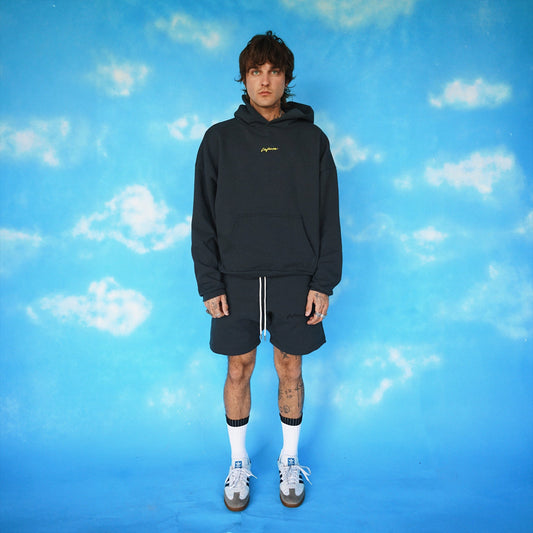 Shadow Black Fleece Shorts