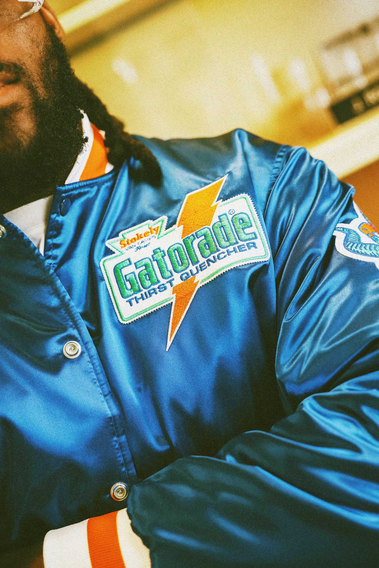 Gatorade Blue Satin Jacket