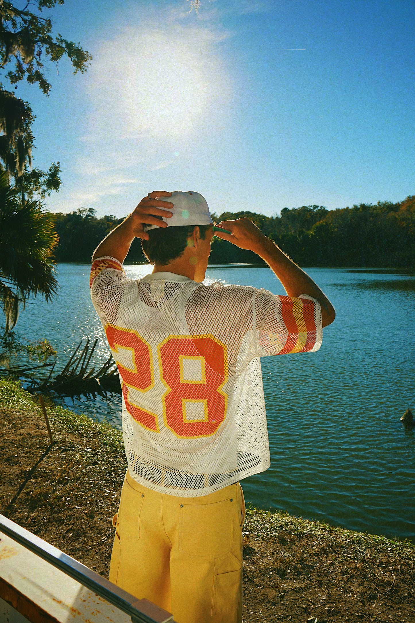 FSU White Mesh Tee